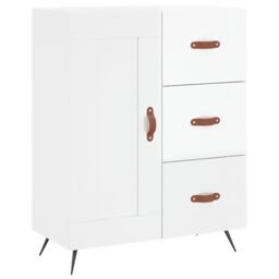 Berkfield Home Sideboard High Gloss White 69.5x34x90 cm Engineered Wood - thumbnail 2