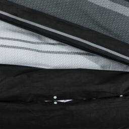 Berkfield Home Duvet Cover Set Black & White 140x200 cm Cotton - thumbnail 4