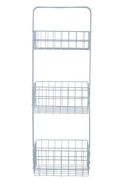 Orsina Modern Design 3 Tier Black Storage Caddy With Handles, Wire Shower Caddy, Organiser Shelf For Laundry in Silver - image 1