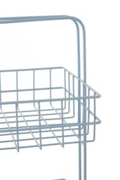 Orsina Modern Design 3 Tier Black Storage Caddy With Handles, Wire Shower Caddy, Organiser Shelf For Laundry in Silver - thumbnail 4