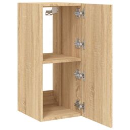 Berkfield Home TV Wall Cabinet with LED Lights Sonoma Oak 30.5x35x70 cm in Brown - thumbnail 8