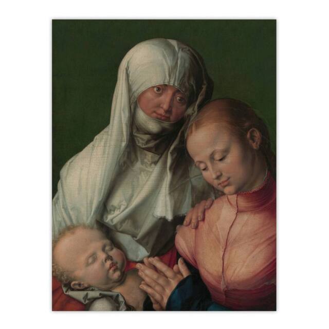 "Artery8 Virgin & Child with Saint Anne Durer Wall Art Poster Print - Size: W12"" x H16""" - image 1