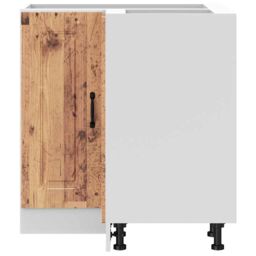 Berkfield Home Kitchen Corner Base Cabinet Kalmar Old Wood Engineered Wood in Brown - thumbnail 4