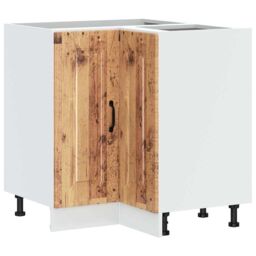 Berkfield Home Kitchen Corner Base Cabinet Kalmar Old Wood Engineered Wood in Brown - thumbnail 2