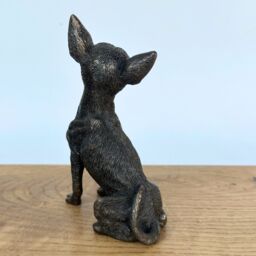 Animal Crackers Chihuahua Dog Miniature Collectable Figurine In Solid Cold Cast Bronze, Gift Boxed in Bronze - thumbnail 6