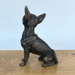 Animal Crackers Chihuahua Dog Miniature Collectable Figurine In Solid Cold Cast Bronze, Gift Boxed in Bronze - thumbnail 5