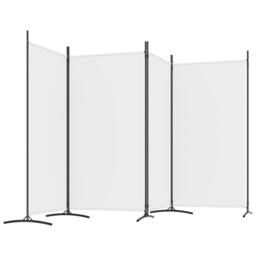 Berkfield Home Durable 4-Panel Room Divider White 346x180 cm Fabric - thumbnail 5