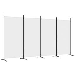 Berkfield Home Durable 4-Panel Room Divider White 346x180 cm Fabric - thumbnail 3