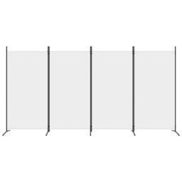 Berkfield Home Durable 4-Panel Room Divider White 346x180 cm Fabric - thumbnail 1