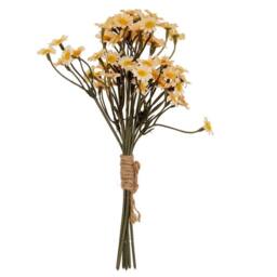 Lemon Pavilion Furniture and Decor Cream Daisy Bunch Artificial Flower - Plastic - L16xW16xH27 cm - Cream