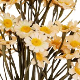 Lemon Pavilion Furniture and Decor Cream Daisy Bunch Artificial Flower - Plastic - L16xW16xH27 cm - Cream - thumbnail 3