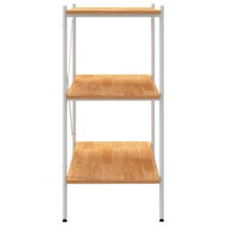 Berkfield Home 3-Tier Shelving Unit White & Oak 80x40x92 cm - Size: 80 x 40 x 92 cm - thumbnail 4