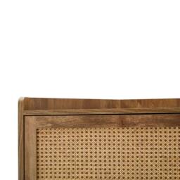 CALICOSY PALMO Corner TV Unit With 1 Door & Rattan Front, 120Cm Wide in Light Brown - thumbnail 9