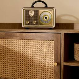 CALICOSY PALMO Corner TV Unit With 1 Door & Rattan Front, 120Cm Wide in Light Brown - thumbnail 3