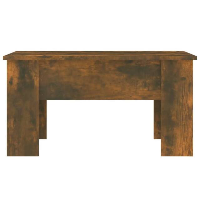 Berkfield Home Modern Coffee Table Smoked Oak 79x49x41 cm Engineered Wood in Brown - Size: 79 x 49 x 41 cm - image 1