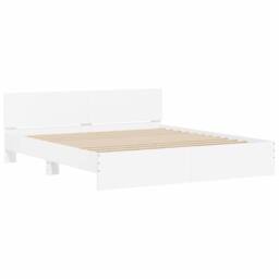 Berkfield Home Bed Frame with LED without Mattress White 180x200 cm Super King - thumbnail 6