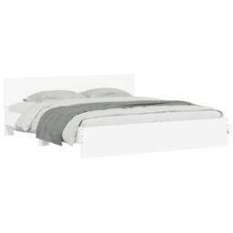 Berkfield Home Bed Frame with LED without Mattress White 180x200 cm Super King - thumbnail 3