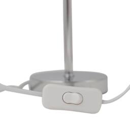 First Choice Lighting Chrome Stick Table Lamp with Green Crushed Velvet Shade in Silver - thumbnail 3
