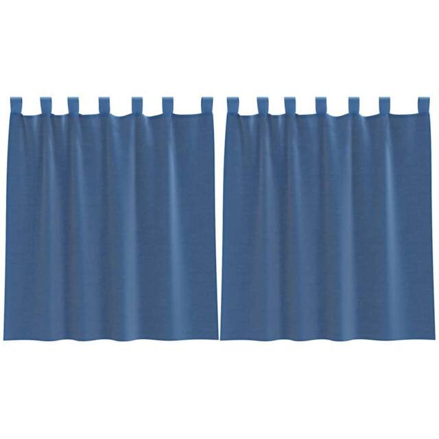 Berkfield Home Voile Curtains with Loops 2 pcs Royal Blue 140x140 cm - image 1