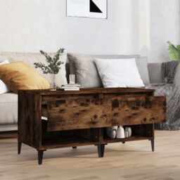 Berkfield Home Side Tables 2 pcs Smoked Oak 50x46x50 cm Engineered Wood in Brown - Size: 50 x 46 x 50 cm - thumbnail 3