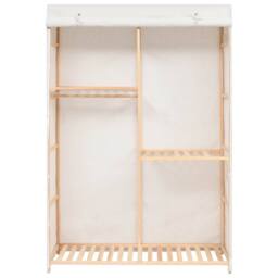 Berkfield Home Decorative 3-Tier Clothes Wardrobe 110x40x170 cm in White - Size: 110 x 40 x 170 cm - thumbnail 3