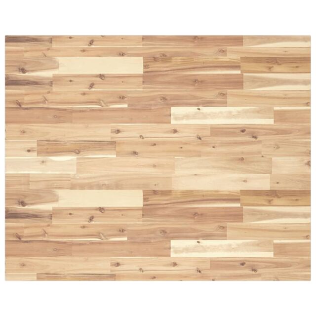 Berkfield Home Desk Top Untreated 100x80x2 cm Solid Wood Acacia in Brown - Size: 100 x 80 x 2 cm - image 1
