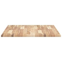 Berkfield Home Desk Top Untreated 100x80x2 cm Solid Wood Acacia in Brown - Size: 100 x 80 x 2 cm - thumbnail 5