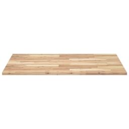 Berkfield Home Desk Top Untreated 100x80x2 cm Solid Wood Acacia in Brown - Size: 100 x 80 x 2 cm - thumbnail 4