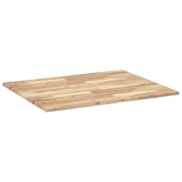 Berkfield Home Desk Top Untreated 100x80x2 cm Solid Wood Acacia in Brown - Size: 100 x 80 x 2 cm - thumbnail 3