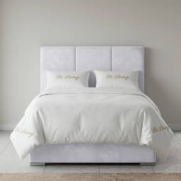 DS Living Whitehall Upholstered Divan Bed Frame in White - Size: Double - thumbnail 2