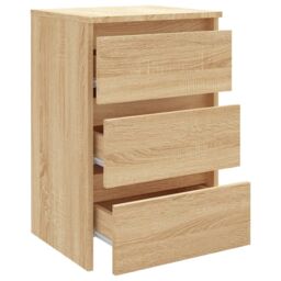 Berkfield Home Bed Cabinet Sonoma Oak 40x35x62.5 cm Engineered Wood in Brown - thumbnail 5