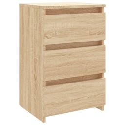 Berkfield Home Bed Cabinet Sonoma Oak 40x35x62.5 cm Engineered Wood in Brown - thumbnail 2