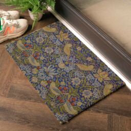 Artsy Mats Strawberry Thief William Morris Doormat (60 x 40cm) in Brown - Size: 40 cm x 60 cm - thumbnail 2