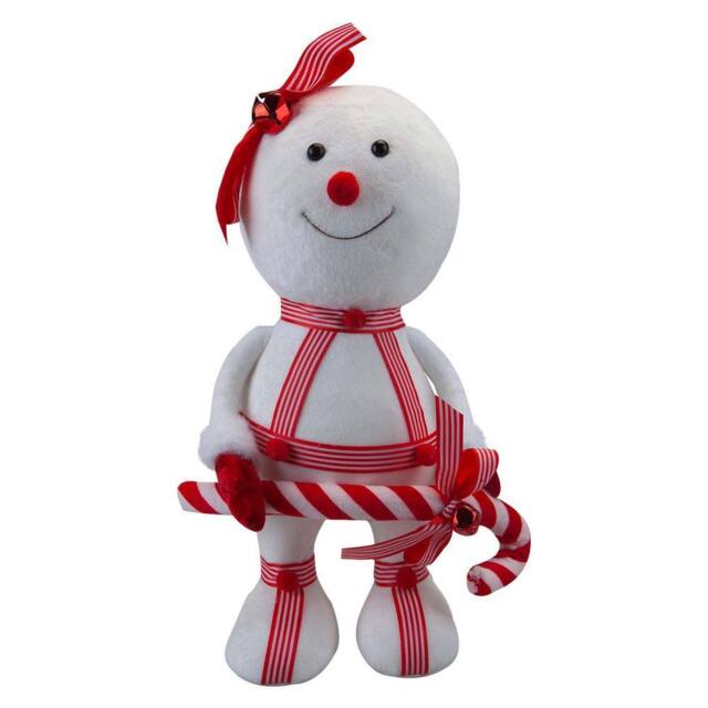 VFM e-Store Christmas Snowman Decoration 35cm x 17cm White X 1 - Size: 35 cm x 17 cm - image 1