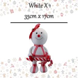 VFM e-Store Christmas Snowman Decoration 35cm x 17cm White X 1 - Size: 35 cm x 17 cm - thumbnail 2