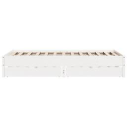 Berkfield Home Full Bed Frame without Mattress White 120x200 cm Solid Wood Pine - Size: Small Double - thumbnail 7