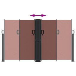 Berkfield Home Retractable Side Awning Brown 140x1000 cm - thumbnail 5