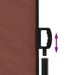 Berkfield Home Retractable Side Awning Brown 140x1000 cm - thumbnail 6