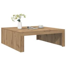 Berkfield Home Coffee Table Artisan Oak 100x100x35 cm Engineered Wood in Brown - Size: 100 x 100 x 35 cm - thumbnail 2