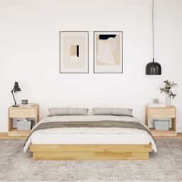 Berkfield Home Bed Frame without Mattress 150x200 cm King Size Solid Wood Oak in Brown - thumbnail 4