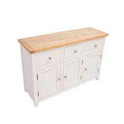 Cabinet Bits Maggiori Off-White 3 Drawer 3 Door Sideboard Chrome Knob - thumbnail 3