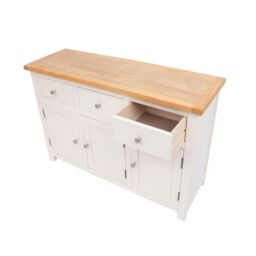 Cabinet Bits Maggiori Off-White 3 Drawer 3 Door Sideboard Chrome Knob - thumbnail 5