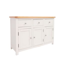 Cabinet Bits Maggiori Off-White 3 Drawer 3 Door Sideboard Chrome Knob - thumbnail 2