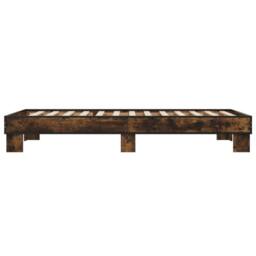 Berkfield Home Bed Frame without Mattress Smoked Oak 100x200 cm in Brown - thumbnail 5