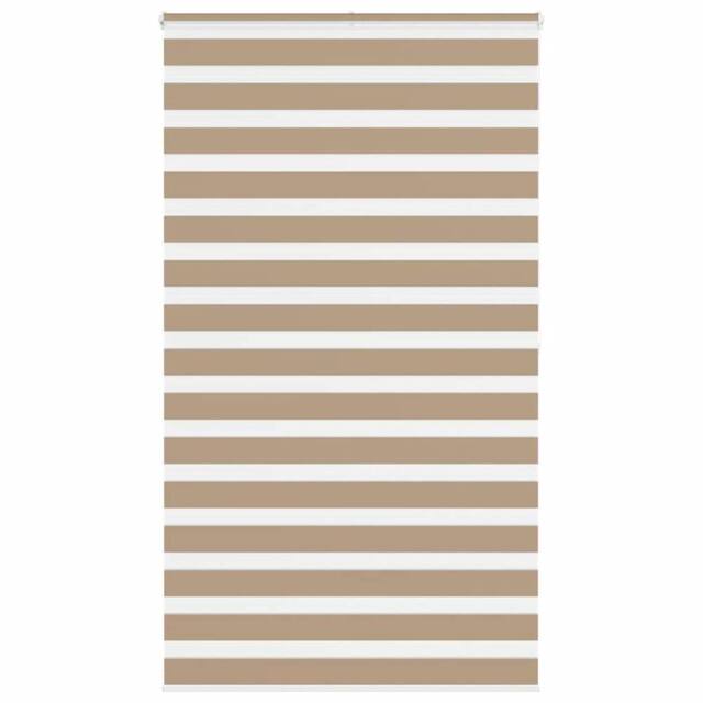 Berkfield Home Zebra Blind Sand Brown 125x200 cm Fabric Width 120.9 cm Polyester - image 1