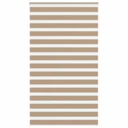 Berkfield Home Zebra Blind Sand Brown 125x200 cm Fabric Width 120.9 cm Polyester - thumbnail 1