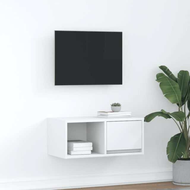 Berkfield Home TV Cabinet White 60x31x25.5 cm Engineered Wood - image 1