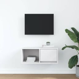 Berkfield Home TV Cabinet White 60x31x25.5 cm Engineered Wood - thumbnail 3