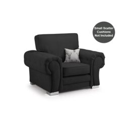 Furnishings For Less UK Milan Fabric 3 Piece Sofa Suite Black Full Back Chesterfield Style - thumbnail 4