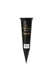 KDMD Black Grandma Grave Vase 23cm 5 Pack - thumbnail 2